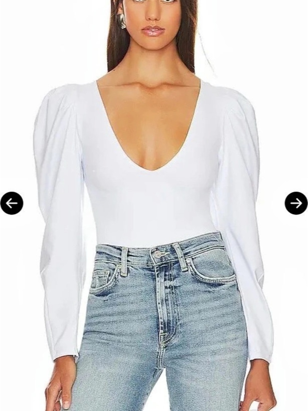 Free People Va Va Voop Long Sleeve Bodysuit